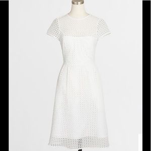 J Crew Eyelet Dot Dress